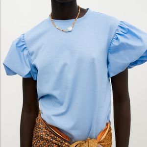 Zara Balloon Sleeve Top NWT